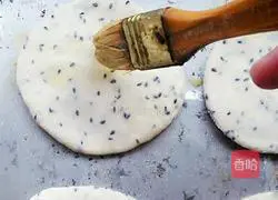 Black sesame rose sauce pancakes Illustration of practice 14