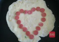 Illustration of how to make creative egg pancakes for children 7