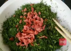 Illustration of how to make fennel egg pancake 2