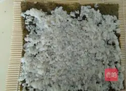 Illustration of how to make meat floss sushi 2