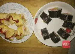 Illustration of how to make fragrant rice sushi 9