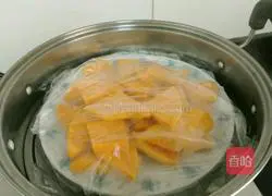 Illustration of how to make pumpkin bean paste and sesame cake 1