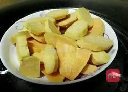 Illustration of how to make pan-fried sweet potato glutinous rice cakes 2