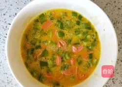 Illustration of how to make ham and egg pancakes 4