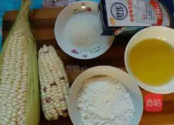 Illustration of how to make corn pancakes 1