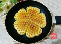 Illustration of how to make pan red date yogurt waffles 18