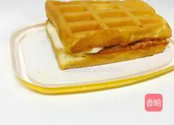 Illustration of how to make waffle ice cream 2