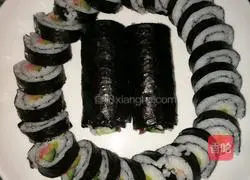 Illustration of how to make sushi 4