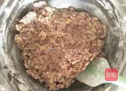 Purple Illustration of how to make potato oatmeal cake 6