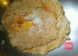 Illustration of how to make green onion egg pancake 2