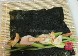 Illustration of how to make sushi 4