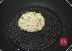 Illustration of how to make mushroom, shrimp and loofah pancakes 9