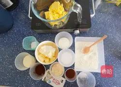 Mini mini whipped coconut latte cheese Illustration of how to make crispy cake 1