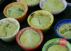 Illustration of how to make matcha small cake 4