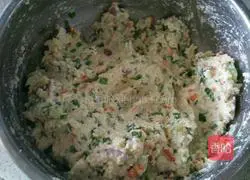 Illustration of making tofu and vegetable pancakes 3