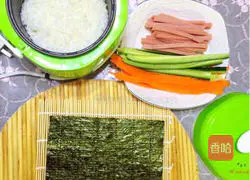 Illustration of how to make sushi 1