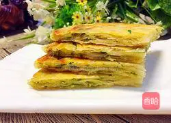 Illustration of how to make green onion layer cake 9
