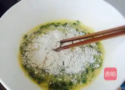 Illustration of how to make Korean egg and green onion pancake 3