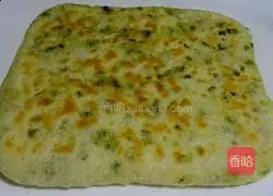 Illustration of making dough scallion pancake 13