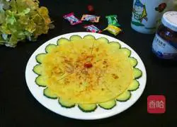 Illustration of how to make cabbage pancakes with blueberry jam 9