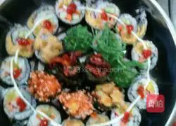 Illustration of how to make sushi 3