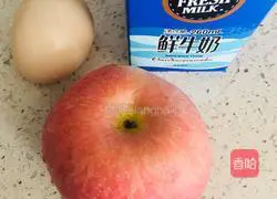 Milk apple egg pancake recipe 1