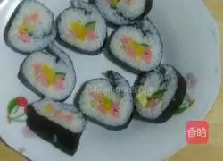 Illustration of how to make small package sushi 8