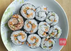 Illustration of how to make sushi 5