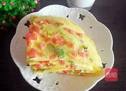 Illustration of how to make green onion egg pancake 13