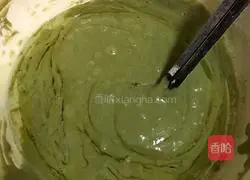 Illustration of making matcha waffles 3