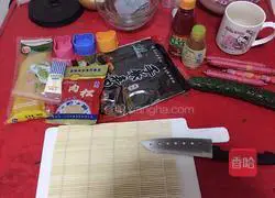 Illustration of how to make piggy sushi 1