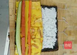 Illustration of how to make five-color sushi 8