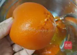 Illustration of how to make glutinous persimmon cake 1