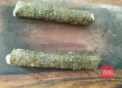 Illustration of how to make meat floss sushi 6