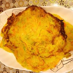 Watermelon and carrot shredded cake