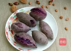 Purple potato cake (same method as pumpkin cake) Illustration of how to do it 1