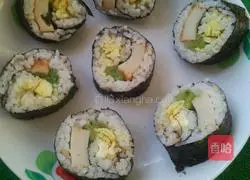 Illustration of how to make sushi 5