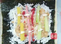 Illustration of how to make sushi 3