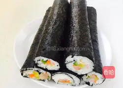 Illustration of how to make sushi 3