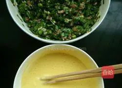 Illustration of how to make the chive cake 1