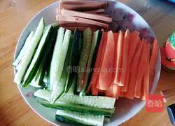 Illustration of how to make simple sushi 1