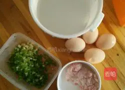 Illustration of how to make minced meat and egg cake 1