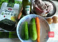 Illustration of how to make delicious sushi 1