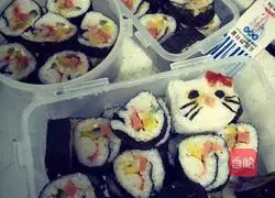 Illustration of how to make sushi 3