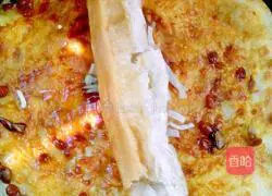 Illustration of how to make breakfast pancakes with fruit 10