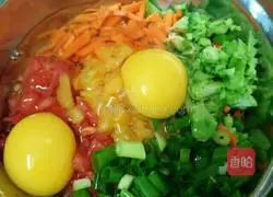 Recipe for colorful fruit and vegetable egg pancakes 3