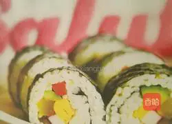 Illustration of how to make sushi 6