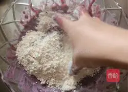 Purple potato and red bean cake recipe 9