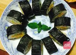 Illustration of how to make sushi 4