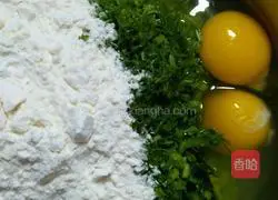 Illustration of how to make fennel seedling pancakes 2